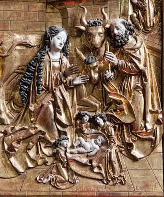 Geburt Christi, Ausschnitt aus dem linken Flügel