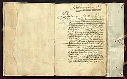 Am Beginn des Textes werden die Vertragspartner mit ihren Titeln genannt