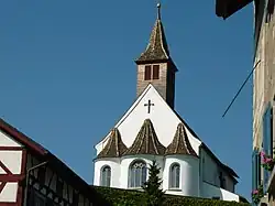 Bergkirche Rheinau St.&nbsp;Nikolaus mit Apsiden aus dem 16. Jahrhundert
