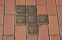 Stolpersteine Fam. Rothschild vor der Gelderstraße 33