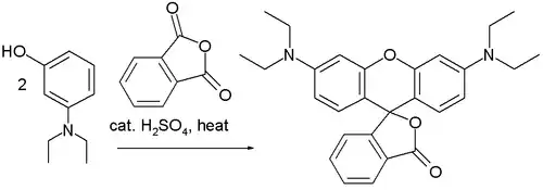Synthese von Rhodamin B