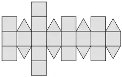 Netz eines Rhombenkuboktaeders