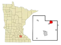Lage von Northfield im Rice County und in Minnesota
