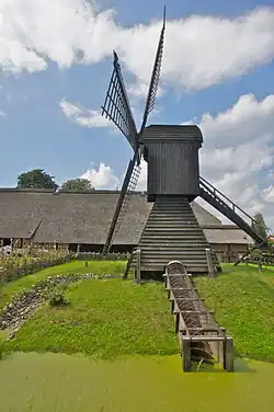 Kokerwindmühle Curslack mit Wasserschnecke