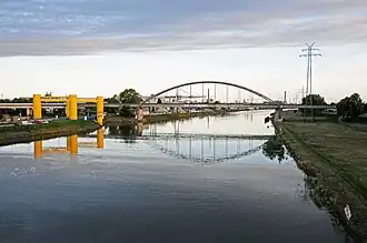Riedbahnbrücke West über den Neckar