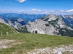 Südostseite der Riegerin, Blick vom Karlstein