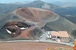 Ein inaktiver Nebenkrater des Ätna (Monte Silvestri Inferiore)