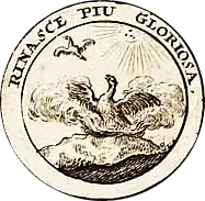 Rinasce piu gloriosa („Er entsteht neu in größerem Glanz“)