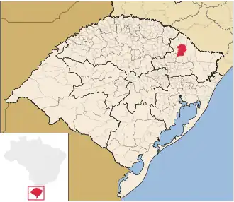 Lage von Muitos Capões in Rio Grande do Sul