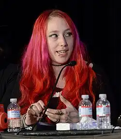 Zoe Quinn spricht auf der Game Developers Conference im März 2016