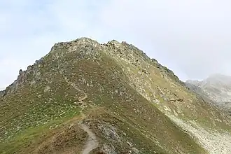 Auf dem Weg zum Gipfel des Risihorns