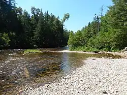 Oberhalb Chute aux Épinettes Rouges