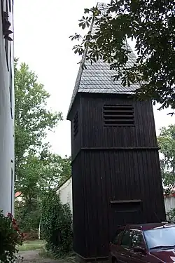 Glockenturm der Bethlehemsgemeinde Rixdorf.