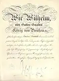 Verleihungsurkunde zum Roten Adlerorden II. Klasse (1906)