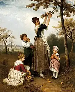 Äpfel pflücken, 1850