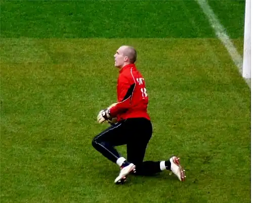 Robert Enke beim Aufwärmen