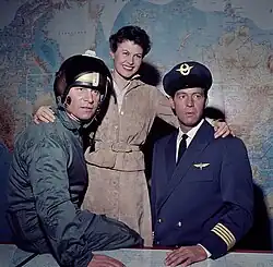 Robert Freitag, Anne-Marie Blanc und Paul Hubschmid, Condor-Fliegerfilm, 1959