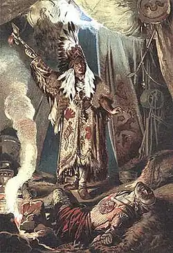 Illustration (1883) zu Die Gefahren der Wildnis von Robert Montgomery Bird