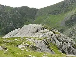 Rundhöcker in der Nähe des Llyn Cau