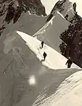 Wechselseitige Wechten am Rochefortgrat im Mont-Blanc-Gebiet (1965)