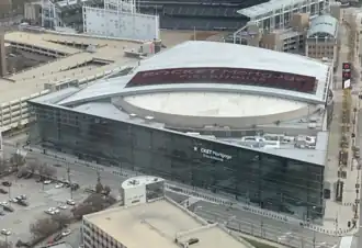 Die Arena vom Terminal Tower fotografiert (2022)