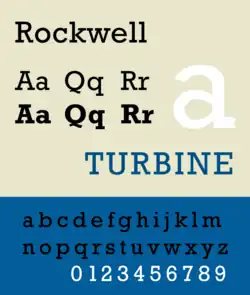 Schriftbeispiel für Rockwell