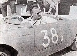 Roger Loyer im Porsche 550 1956