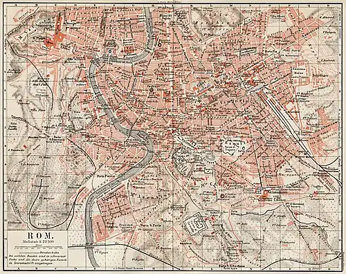 Lageplan der Stadt am Anfang des 20. Jahrhunderts
