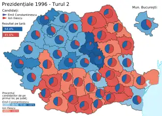 Ergebnisse der Stichwahl der rumänischen Präsidentschaftswahlen 1996