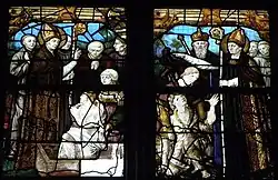 Martin widersteht den Versuchungen des Teufels, der in der Gestalt einer Frau erscheint