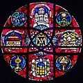 Rose Window, Fenster zu acht Titeln Mariens, St Mary, Chelsea, London, nach 1945