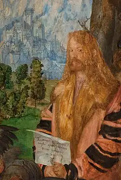 Das Rosenkranzfest, Ausschnitt; Selbstporträt Dürers