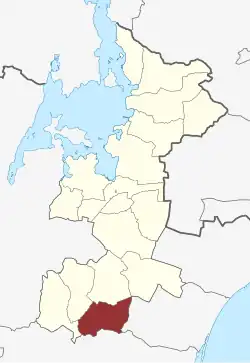 Lage des Ørsted Sogn in der Roskilde Kommune