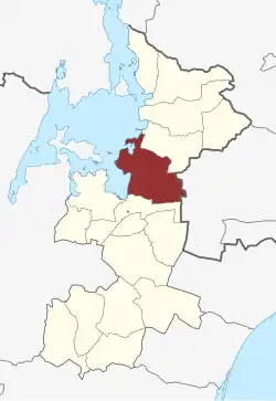 Lage des Himmelev Sogn in der Roskilde Kommune