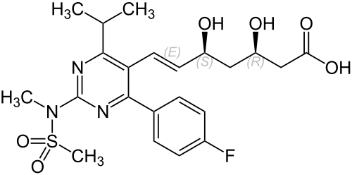 Strukturformel von Rosuvastatin