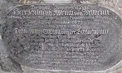 Epitaphinschrift in der Kirche St. Jakobus (Rottmersleben)