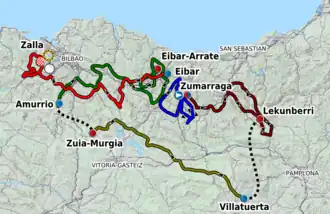 Karte Baskenland-Rundfahrt 2011