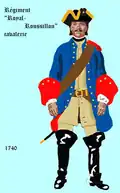 Régiment Royal-Roussillon cavalerie 1740 bis 1757