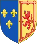 1559–1560 Wappen von Maria Stuart nach der Thronbesteigung Franz II.