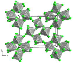 Kristallstruktur von Ruthenium(V)-fluorid