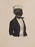Silhouette Rudolf Friedrich von Fischer (1826–1911) als Zofinger, Fürsprecher, Obergerichtschreiber, Sachwalter, um&nbsp;1848 (Privatbesitz)