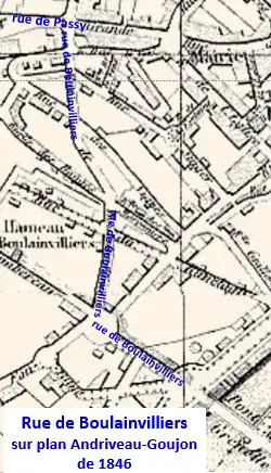 Rue de Boulainvilliers im Jahr 1846