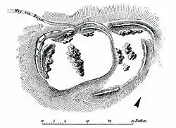 Burgwall der Ranen auf dem Rugard (Skizze um 1890)