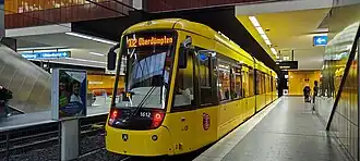 Triebwagen 1612 unterwegs auf der Linie 102 nach Oberdümpten