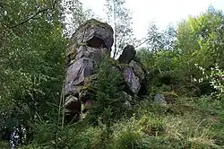 Ruine der Burg Salm bei La Broque (Vogesen), Obersalm