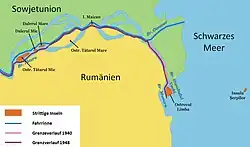 Rumänisch-Sowjetischer Streit um Donauinseln am Chiliaarm, Situation 1940 und 1948