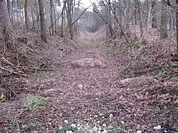 Trasse des unterirdischen Verlaufs