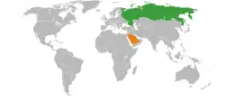 Lage von Russland und Saudi-Arabien