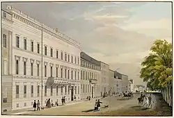 Das Russische Gesandtschafts Haus in Berlin, Farbstahlstich von 1843
