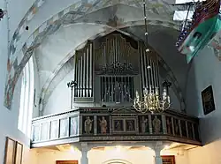 Orgelempore, Orgel u. Apostelbilder
